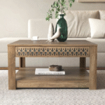LoomEdge Sleek Industrial Coffee Table with Storage