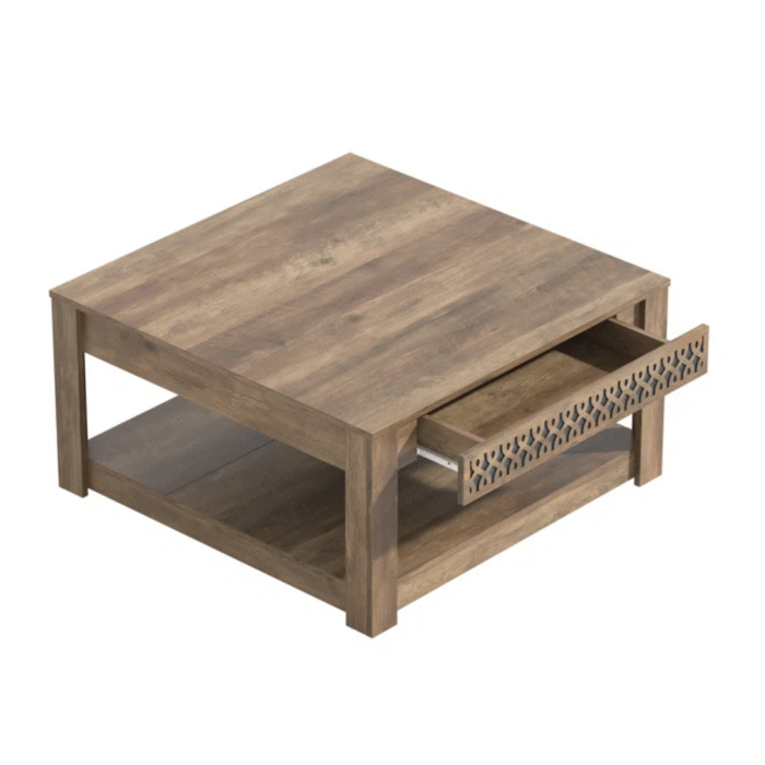 LoomEdge Sleek Industrial Coffee Table with Storage - Image 2