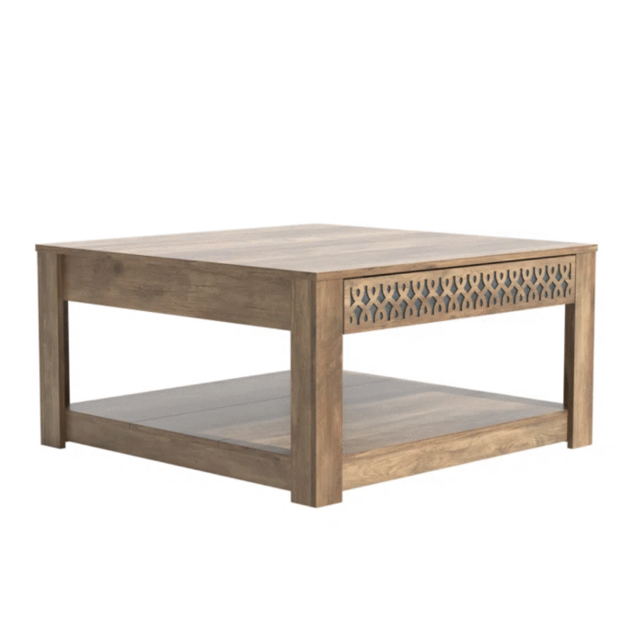 LoomEdge Sleek Industrial Coffee Table with Storage - Image 4