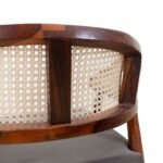 Cane Chair with Cushion - Brown - Image 4