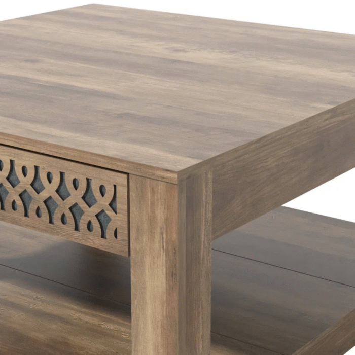 LoomEdge Sleek Industrial Coffee Table with Storage - Image 7