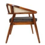 Cane Chair with Cushion - Brown - Image 5