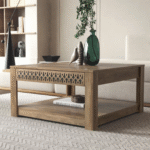 LoomEdge Sleek Industrial Coffee Table with Storage - Image 10