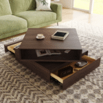 Elementra 31.5'' Square Rotatable Wood Coffee Table With Open Storage Space - Image 4