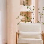 White Upholstered Linen Arm Chair - Image 6