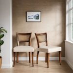 Wooden Cane Dining Chair Set of 2