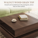 Elementra 31.5'' Square Rotatable Wood Coffee Table With Open Storage Space - Image 5