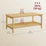 Moderna Curve Designer Coffee Table With Smooth Curved Edges, Premium Wooden Finish And Contemporary Living Room Style - Image 7