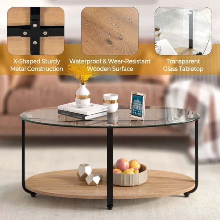 SerenEdge Elegant Solid Wood Living Table With Smooth Finish and Stylish Minimalist Design For Living Rooms - Image 7