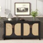 Solid Wood Buffet Cabinet with 4 Doors / Buffet Sideboard