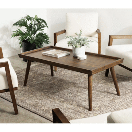 Zenora Modern Solid Wood 4 Legs Coffee Table With Minimalist Design and Smooth Finish for Living Room