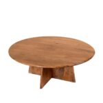 UrbanAxis Round Mango Wood Coffee Table 120cm - Image 4