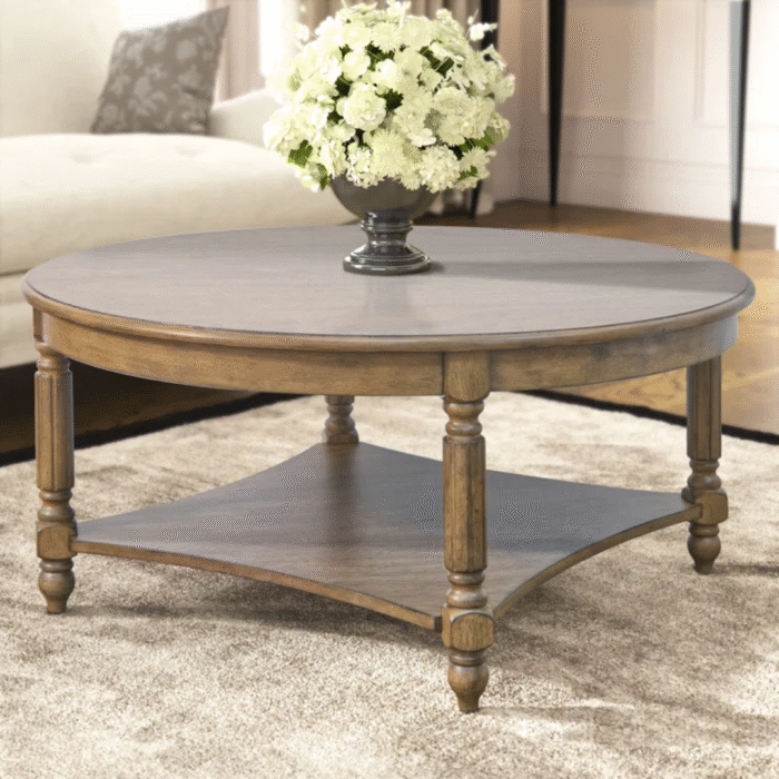 SilvaNest Solid Wood Single Coffee Table With Handcrafted Finish, Spacious Top And Modern Minimalist Design - Image 1