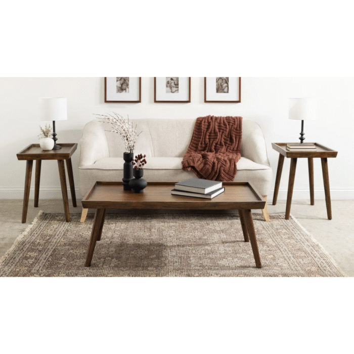 Zenora Modern Solid Wood 4 Legs Coffee Table With Minimalist Design and Smooth Finish for Living Room - Image 2