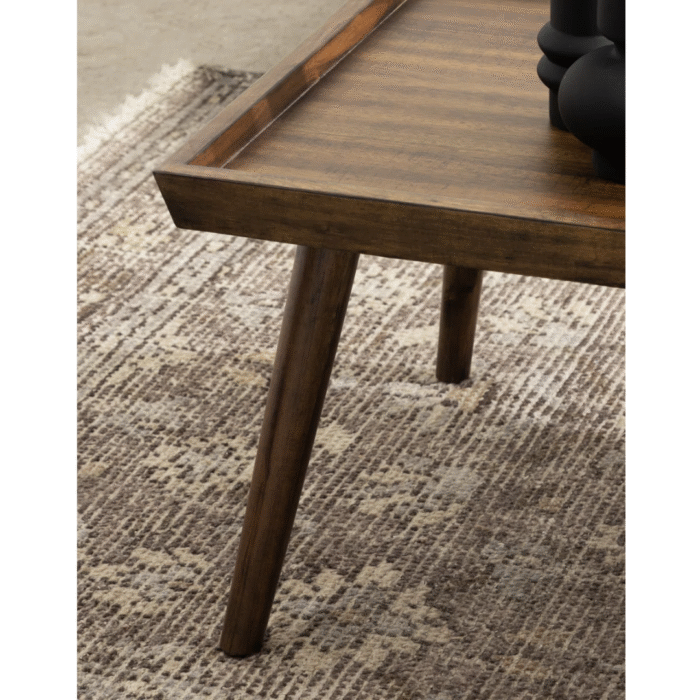 Zenora Modern Solid Wood 4 Legs Coffee Table With Minimalist Design and Smooth Finish for Living Room - Image 4