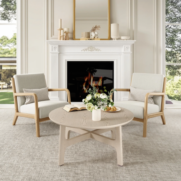 Urban Loom Scandinavian Style Living Room Coffee Table with Minimalist Design and Smooth Finish - Image 3