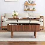 Aurora Nest Luxe Wooden Coffee Table with Functional Storage and Modern Minimalist Look - Image 5
