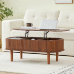 Aurora Nest Luxe Wooden Coffee Table with Functional Storage and Modern Minimalist Look - Image 7