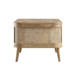 Wooden Curved Rattan Coffee Table - Image 6