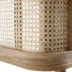 Wooden Curved Rattan Coffee Table - Image 7