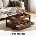 Sculptura Coffee Table With Storage, Lift Top Coffee Table For Living Room - Image 2