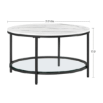 NovaLine Round Coffee Table With Storage - Image 6