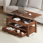 Sculptura Coffee Table With Storage, Lift Top Coffee Table For Living Room - Image 6