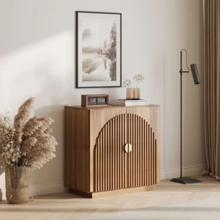 Shanaya Curve Arched Doors Sideboard Buffet Cabinet with Storage
