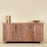 Aaranya Acacia Wood Ssideboard Geometric Design 180cm