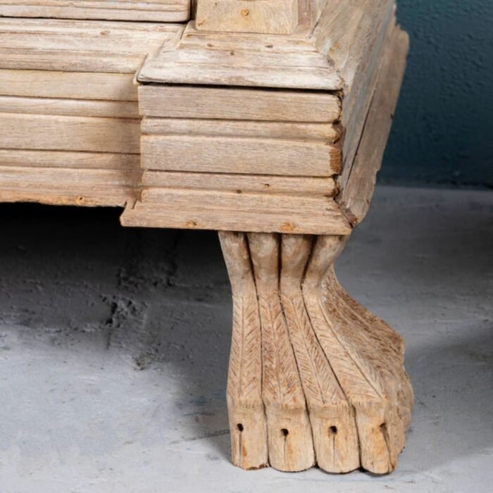 LuxeView Refurbished Teak Wood Showcase in Ibiza Style 160cm - Image 4