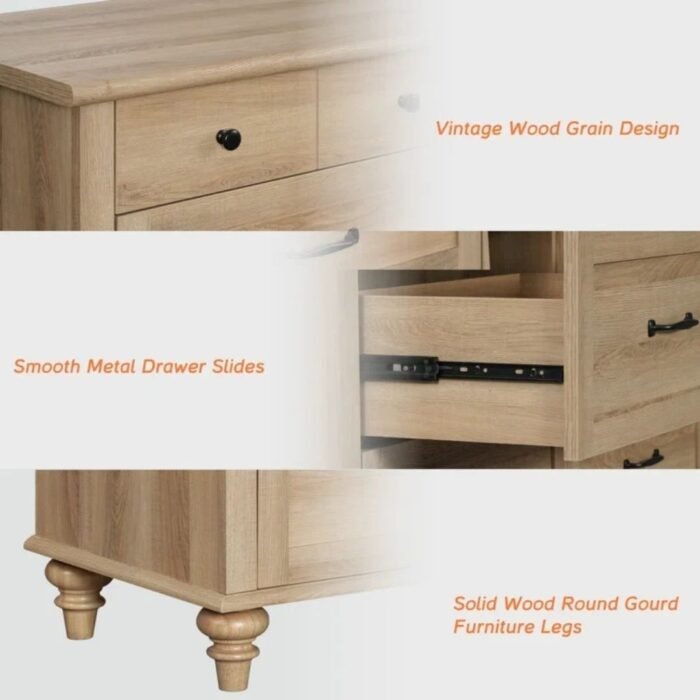 Saakar 26.8'' W 5 - Drawer Dresser - Image 7