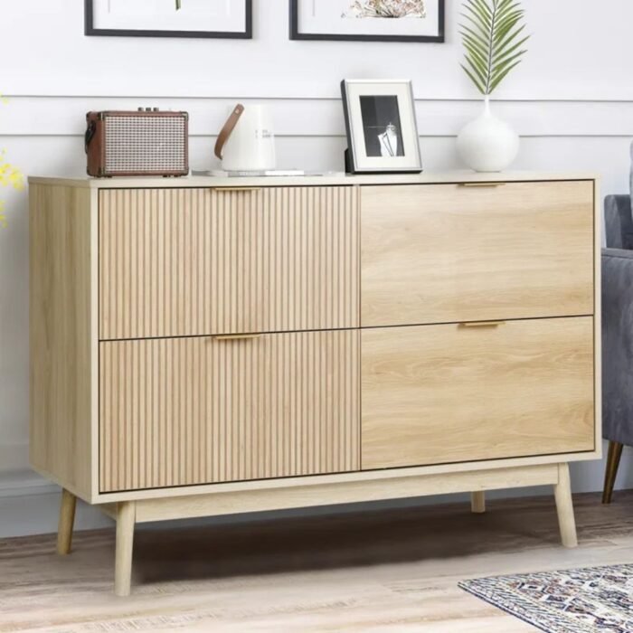 Ekatra Storage 47.2'' W Unfinished 4 - Drawer Dresser - Image 2