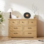 Nivriti Luxe 46.8'' W 7 - Drawer Dresser, Farmhouse Chest Of Drawers For Bedroom