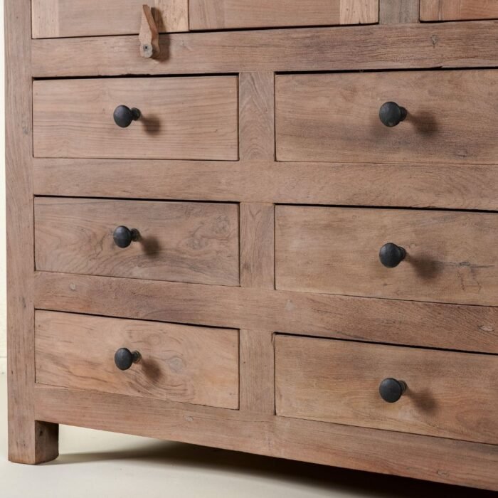 Mysore Charm Solid Elegant Teak Wood Sideboard with Drawers 100cm - Image 4