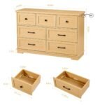 Nivriti Luxe 46.8'' W 7 - Drawer Dresser, Farmhouse Chest Of Drawers For Bedroom - Image 5