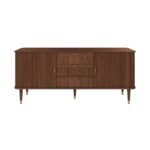 Samriddhi Edge 63" Wood Sideboard with 3 Drawer Mid Century Modern - Image 2