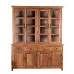 Velora Grande Tall Handcrafted Solid Teak Wood Showcase Ibiza Style 220cm - Image 5