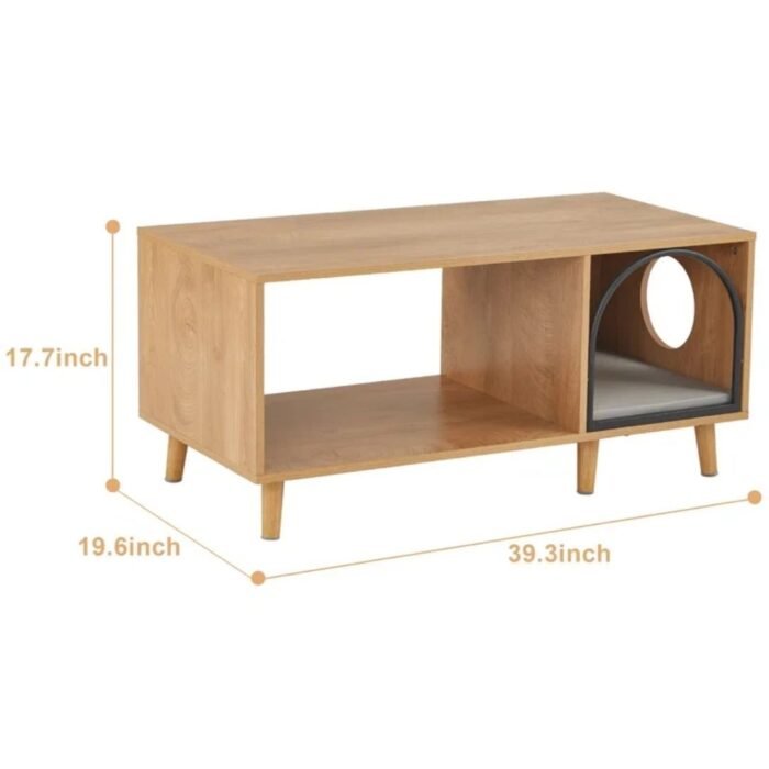 IndraNest Center Table With Cat Resting Place - Image 5