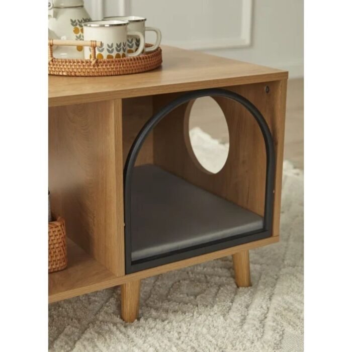 IndraNest Center Table With Cat Resting Place - Image 6