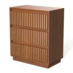 Trisha Harmony 3-Drawer Dresser 27.5"W Single Dresser With Waveform Fluted Panel - Image 4