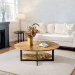Mandala Edge Solid Wood Coffee Table