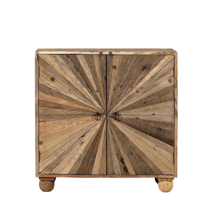 ModuSpace Modern Rustic Minimalistic Reclaimed Wood Cupboard Sunburst 90cms - Image 6