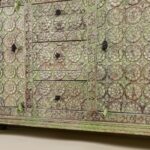 Sanskriti Handcrafted Teak Wood Chest of Drawers Ibiza Style 100cm - Image 6