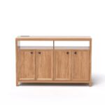 Amara Nest 55" Heavy-Duty Thick Sideboard Buffet With Open Shelf, Credenza Storage Cabinets - Image 4