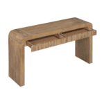 Mandira Raize Rustic Console Table With Fluted Drawer Front - Image 5