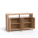 Amara Nest 55" Heavy-Duty Thick Sideboard Buffet With Open Shelf, Credenza Storage Cabinets - Image 5