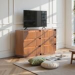 Trisha Harmony 3-Drawer Dresser 27.5"W Single Dresser With Waveform Fluted Panel - Image 8