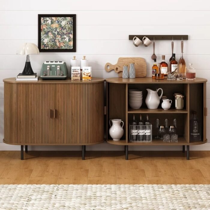 Sumukh Aura 40'' Sideboard Storage Cabinet With Doors And Shelves - Credenza Storage Cabinet - Image 5