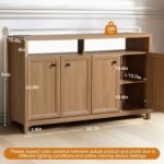 Amara Nest 55" Heavy-Duty Thick Sideboard Buffet With Open Shelf, Credenza Storage Cabinets - Image 9