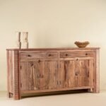 Agra Mahal Acacia Wood Sideboard Natural Elegance 180cm - Image 2